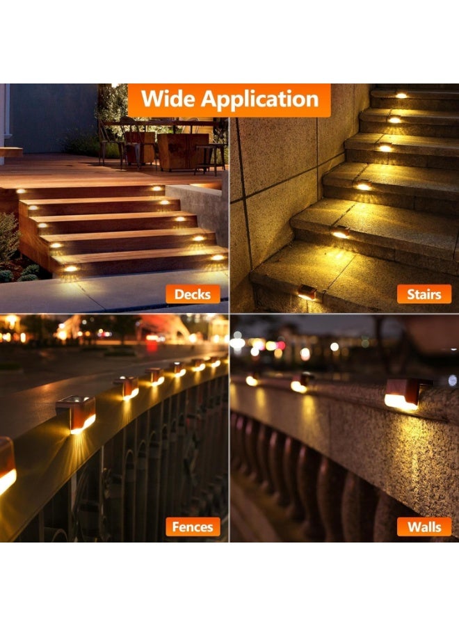 YelaJoy Solar Deck Lights 16 Pack, Waterproof Led Lights for Outdoor Stairs, Step, Fence, Yard, Patio, and Pathway (Warm White) - Image 5